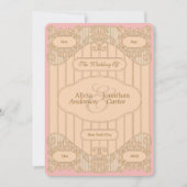 Art Nouveau bruiloft Save The Date met sierlijke d (Voorkant)