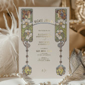  Art Nouveau bruiloft uitnodiging Folie accent