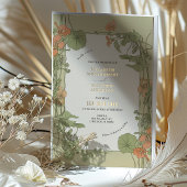  Art Nouveau bruiloft uitnodiging Gouden folie