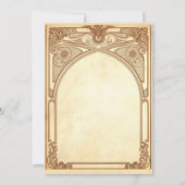 Art Nouveau bruiloft uitnodiging in warme tinten (Achterkant)