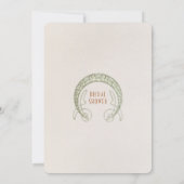 Art Nouveau bruiloft uitnodiging met Vintage Madel (Achterkant)