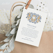 Art Nouveau bruiloft welkom & weekend route Programmakaart