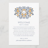 Art Nouveau bruiloft welkom & weekend route Programmakaart (Voorkant)