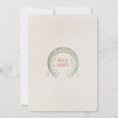 Art Nouveau bruiloftsshower uitnodiging met Vintag (Achterkant)