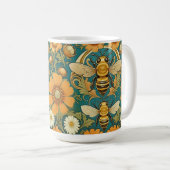 Art Nouveau Bumble Bee Mok (Voorkant rechts)