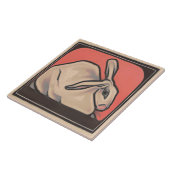Art Nouveau Bunny Rabbit Animal Theme Tegeltje (Zijkant)