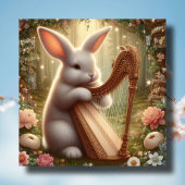  Art Nouveau Bunny Woodland Pasen Feestdagenkaart