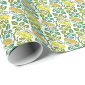 Art Nouveau Buttercup bloembehangendodemker Cadeaupapier (Rol Hoek)