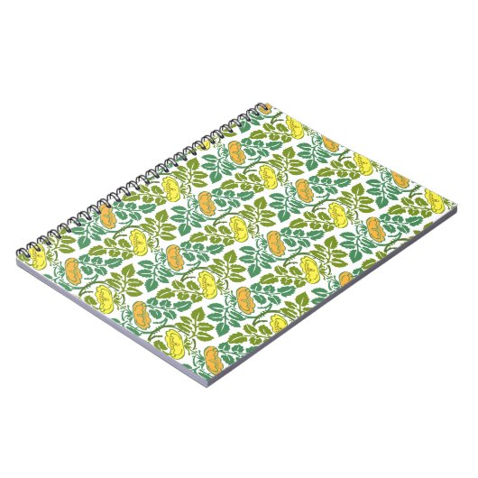 Art Nouveau Buttercup bloembehangendodemker Notitieboek (Linkerzijde)