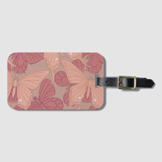 Art Nouveau Butterfly Bagagelabel (Voorkant (horizontaal))