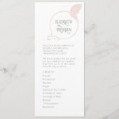 Art Nouveau Butterfly Blush Pink Wedding Programmakaart (Voorkant)