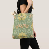 Art Nouveau Butterfly en Flower Tote Bag (Dichtbij)