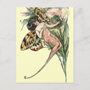  Art Nouveau Butterfly Fairy Briefkaart