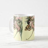  Art Nouveau Butterfly Fairy Koffiemok (Voorkant links)