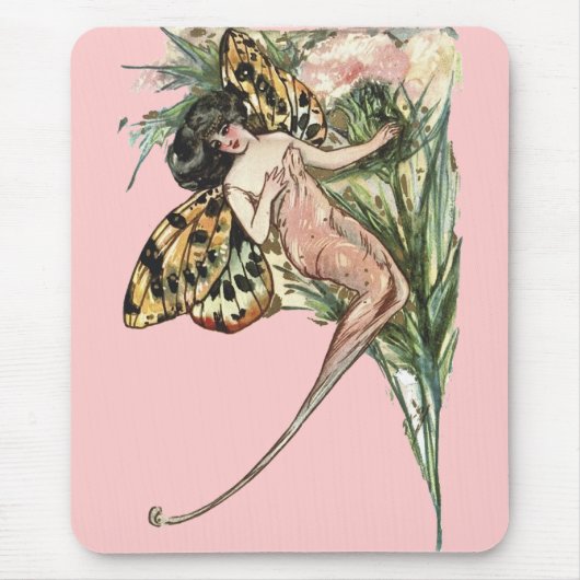 Art Nouveau Butterfly Fairy Muismat (Voorkant)