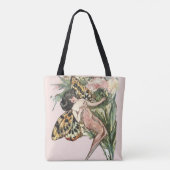  Art Nouveau Butterfly Fairy Tote Bag (Achterkant)