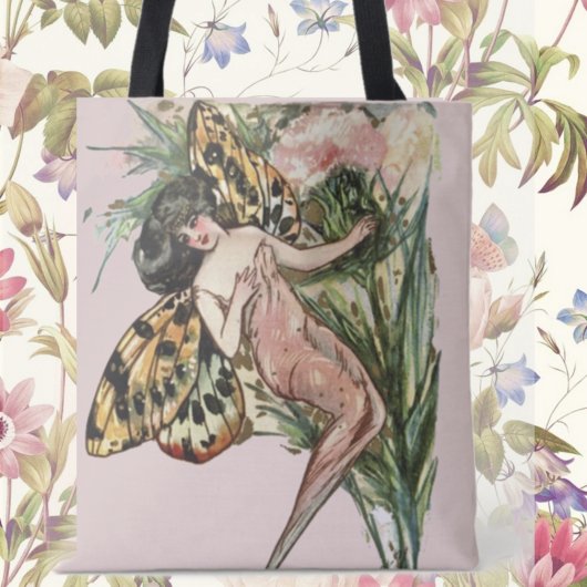  Art Nouveau Butterfly Fairy Tote Bag