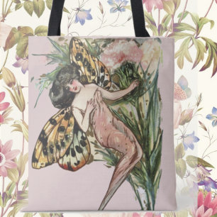  Art Nouveau Butterfly Fairy Tote Bag