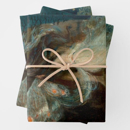 Art Nouveau Butterfly Fairy Water Maiden Inpakpapier Vel (In situ)