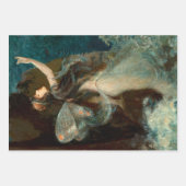 Art Nouveau Butterfly Fairy Water Maiden Inpakpapier Vel (Voorkant)