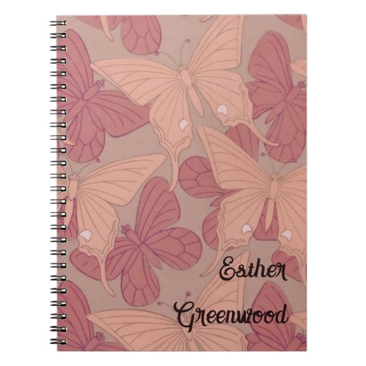 Art Nouveau Butterfly Notitieboek (Voorkant)