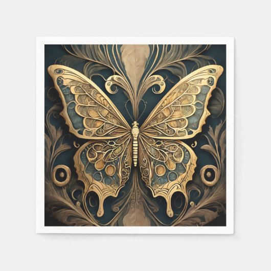 Art Nouveau Butterfly Servet (Voorkant)