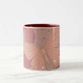 Art Nouveau Butterfly Tweekleurige Koffiemok (Center)
