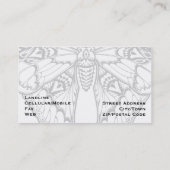 Art Nouveau Butterfly Visitekaartje (Achterkant)