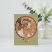 Art Nouveau - Byzantine Head, The Brunette Briefkaart (Staand voorkant)