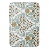 Art Nouveau Cacao & Mint- Bloemenschelp Badmat (Voorkant Verticaal)