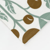 Art Nouveau Cacao & Mint- Bloemenschelp Fleece Deken (Hoek)