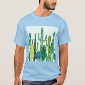 Art Nouveau Cacti T-shirt (Voorkant)