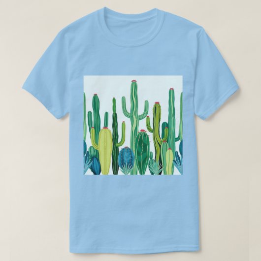 Art Nouveau Cacti T-shirt (Design voorkant)