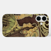 Art Nouveau Café Rajah dames met koffie Case-Mate iPhone Case (Achterkant (horizontaal))