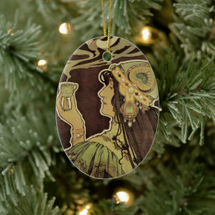 Art Nouveau Café Rajah damescafé uit het verleden, Keramisch Ornament