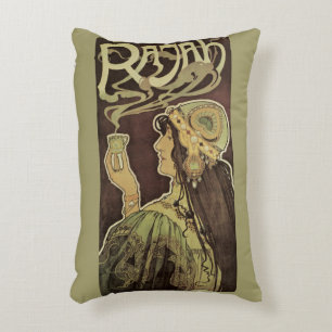 Art Nouveau Café Rajah damescafé, Vrouw met koffie Accent Kussen