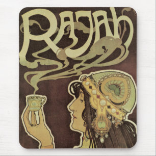 Art Nouveau Café Rajah damescafé, vrouw met koffie Muismat