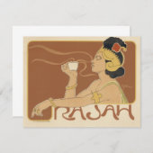  Art Nouveau Cafe Rajah, Lady met koffie (Voorkant / Achterkant)