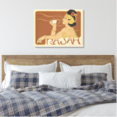  Art Nouveau Cafe Rajah, Lady met koffie Canvas Afdruk (Insitu (Slaapkamer))