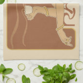  Art Nouveau Cafe Rajah, Lady met koffie Theedoek (Gevouwen)