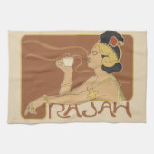  Art Nouveau Cafe Rajah, Lady met koffie Theedoek (Horizontaal)