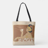  Art Nouveau Cafe Rajah, Lady met koffie Tote Bag (Achterkant)