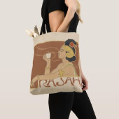  Art Nouveau Cafe Rajah, Lady met koffie Tote Bag (Dichtbij)