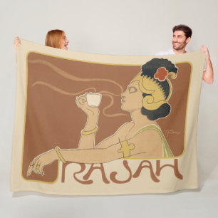 Art Nouveau Café Rajah uit het verleden, Dame met  Fleece Deken