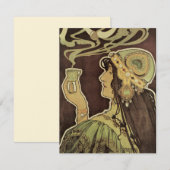  Art Nouveau Cafe Rajah, Vrouw met koffie (Voorkant / Achterkant)