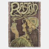  Art Nouveau Cafe Rajah, Vrouw met koffie Deken (Voorkant Verticaal)