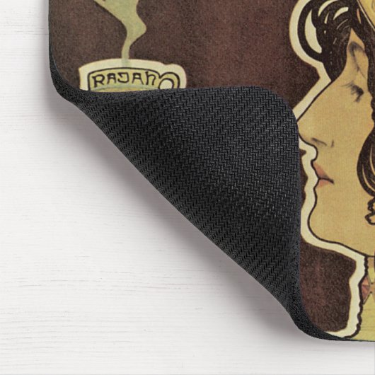  Art Nouveau Cafe Rajah, Vrouw met koffie Muismat (Hoek)