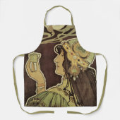  Art Nouveau Cafe Rajah, Vrouw met koffie Schort (Voorkant)