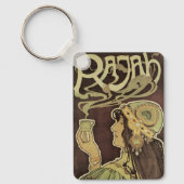  Art Nouveau Cafe Rajah, Vrouw met koffie Sleutelhanger (Voorkant)