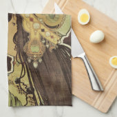  Art Nouveau Cafe Rajah, Vrouw met koffie Theedoek (Quarter Fold)